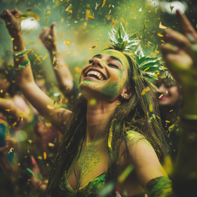 Woman Raving Partying