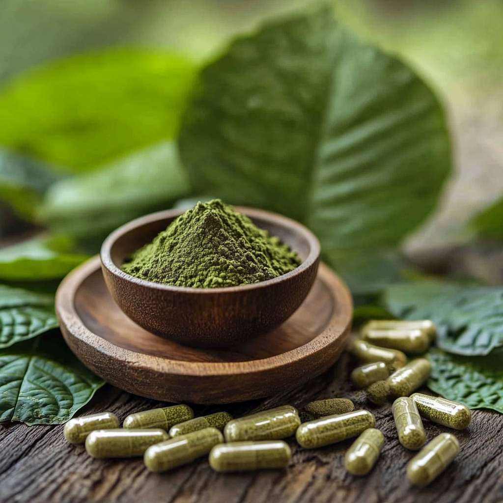 Kratom powder and pills
